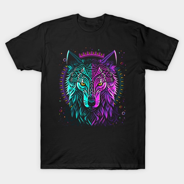 Retro wolf T-Shirt by albertocubatas